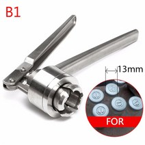 진공 실링기 포장기 가정용 스테인레스 스틸 수동 바이알 크림퍼 핸드 씰링 기계 크림핑용 20mm 플립 오프 캡 병 클램프 펜치 캡핑 1 개, B1 13mm