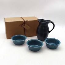 달소금 도자기 3인 막걸리병 막걸리잔 선물세트-피콕SET, 피콕SET