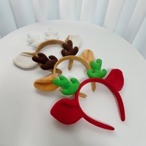0083 쿠션 루돌프 사슴뿔 크리스마스 머리띠 헤어밴드 메리크리스마스 셀프스튜디오 해해해, 그린뿔