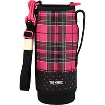 일본직발송 4. 써모스(THERMOS) 써모스 교체용 부품 스포츠 보틀(FFZ -1001F)용 핸디 파우치 핑크 체크 B0, 단일옵션