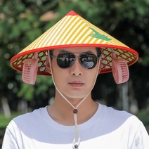 선풍기 모자 충전 자외선 차단 썬캡 낚시 농민 삿갓, 고사리 삿갓