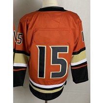 아이스하키 장비 용품 아이스 필드 하키 유니폼 No.15 우리는 좋아하는 이름 패턴 로고 자수 스포츠 트레, 03 주황색_01 S