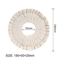 150mm/180mm Cotton Airway Buffing Wheel Open Bias Polishing for Angle Grinder Abrasive Tools, 04 180x50x25mm
