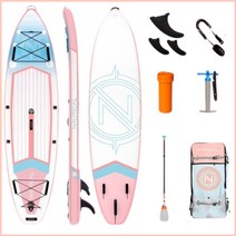 썸매드 패들보드 서핑보드 공기주입식 스탠드업 SUP 풀세트, 노티컬-핑크