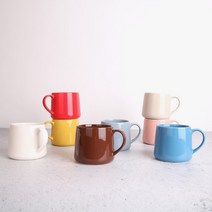 국내생산 유광 스타 머그컵 카페커피잔 블루보틀 쉐입 예쁜 머그잔 / 8color 2size, 진청색(다크블루), 400ml