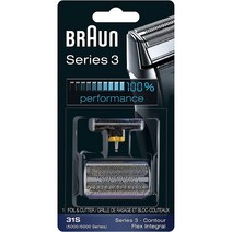 이미지를 롤오버하여 확대합니다 31S BRAUN 5000/6000시리즈 윤곽 Flex XP 일체형 면도기 호일 & 커터 헤드 교체 콤비팩 실버 색상, 단일옵션, 31S(5000/6000)