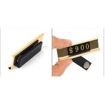 프라이스칩 자석 악세사리 매대 제품 가격표-실버(소) 자석형 다국어 만능 가격표, 소 - 골드