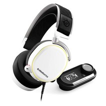 SteelSeries 아크티스 프로 GameDAC 유선 게이밍 헤드셋 PS5PS4 & PC용 블랙 가성비 추천 미국직구, 하얀색, 무선 전화