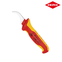 KNIPEX 크니펙스 후크형 절연 전공칼 98 53 13 섹터 케이블용 케이블칼 핑거후드 후크전공칼 크니픽스 독일공구 독일제 카리스툴, 단품
