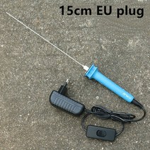 열선절단기 스치로폼 스티로폴 단열재 직선형 충전용 전기 전기 스티로폼 커터 5cm 10cm 15cm 20cm 25cm 세트 핫 와이어 스티로폼 절단 폼 펜 커터 도구, eu 플러그가 있는 15cm