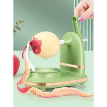 수동 과일 껍질 깎는기계 감 사과 배 필러 주방용품, 다크 그린 기본형 슬라이서 포함