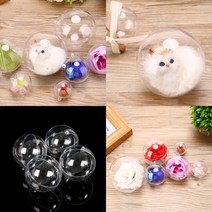 마트498 플라스틱 투명볼 4P 10CM 아크릴원구 교사용품 플라스틱공 에그캡슐 공예용품 뽑기캡슐