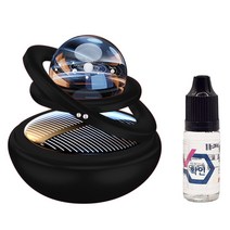 감성플랜 차량용 우주 담은 솔라 회전 방향제, 핑크샌드 10ml, 블랙, 2개