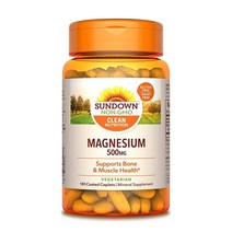 Sundown 마그네슘 서플리먼트 500mg 코팅 캡슐 180정