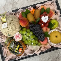 과일세트 과일바구니 고급 명절과일세트 예단과일 출산축하 병문안 첫인사 선물, 투명핸들상자, M