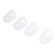 4pcs 새로운 소프트 실리콘 기타 엄지 손가락 보호자 손가락 끝 (투명 XXS), L, 투명한