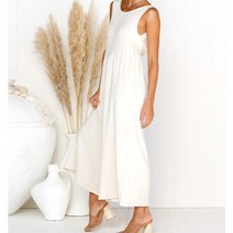 봄 여름 점프 슈트 수트 여름 린넨 쉬폰 롱 원피스 멜빵 바지 화이트 하객룩 휴양지원피스