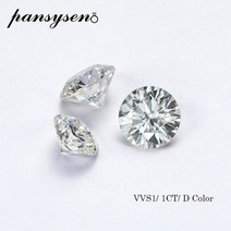 모이사나이트 PANSYSEN 스파클링 D 컬러 VVS1 0.5/1 CT 라운드 컷 리얼 루즈 보석 GRA 인증서 패스 다이아몬드 테스트 1 개