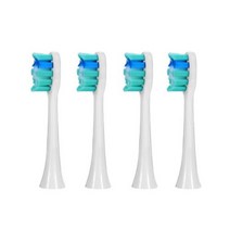 음파진동칫솔 Edieu 전동 치아 Apiyoo A7P7Y8피카추 SUP 소프트 브러쉬 헤드 스마트 클린 화이트닝 교체, White 4pcs