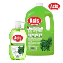 아키스 베이킹소다 주방세제 솔잎향 780ml x1개+3L x1개 1종주방세제 설거지 야채과일세척 주방용