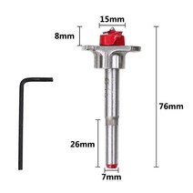 홀쏘 구멍 1 조각 직경 15mm 20mm 25mm 30mm 35mm 조정 가능한 초경 드릴 비트 전동 공구 용 목공 구멍 톱 Forstner 드릴 비트, 1pc 15mm 드릴 비트