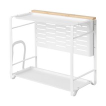 이케아 AVSTEG 아브스테그 주방 조리대 정리용품 40x21cm 주방선반 칼꽂이 양념통정리 수납장, 대나무/화이트_104.977.21