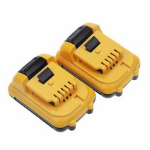 디월트배터리 디월트 Dewalt dcb120 리튬 이온 배터리 교체 12v 3ah 4ah 배터리 dcb123 dcb125 dcb124 dcb122 dcd710 전동 공구 호환, 2피스 3.0ah