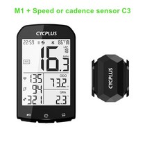 CYCPLUS M1 자전거 액세서리 GPS 자전거 컴퓨터 사이클링 속도계 Garmin Zwift 용 블루투스 4.0 ANT Ciclismo 파워 미터, M1및 센서 C3