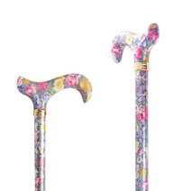 클래식케인즈 길이조절식 패션 지팡이 Lavender Floral, Black and Blue Floral