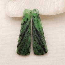 비즈공예 원석 준보석 주얼리 천연 루비와 Zoisite 귀걸이 비드 액세서리 여성용 43x13x5mm 10g, 한개옵션0
