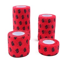 강아지슬개골보호대 강아지쓸개골보호대 다리 보조기 애완 동물 의료 붕대 응급 처치 발 접착 탄성 자체 보호 테이프 개 공급, [01] green, [01] 2.5CM