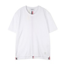 톰브라운 남성 삼선 백로고 화이트 반팔티 MJS056A 00050 100