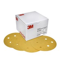 3M 후킷골드 5인치 6홀 216U 원형 샌딩 페파 사포 연마지 탈부착 찍찍이, 3M 후킷골드 5인치 6홀 320방(100매)