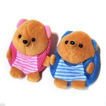곰도리 토끼 인형달린 강아지용 가방 트레이닝 벨트백 츄르가방 강아지포켓백 성견 간식백 예쁜 야외 훈련, 1개