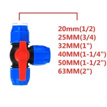 PE 커넥터 파이프 피팅 20MM 25MM 32MM 워터 튜브 직접 12 
