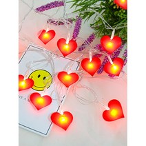 10구 하트뿅 가랜드전구(1.5M)(레드) 무드조명