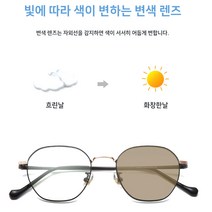 원웨이 블루라이트차단+변색렌즈 시력보호안경 동글이안경테 빚번짐안경 남자안경 여자안경 보안경 변색안경 기능성안경테 안경태
