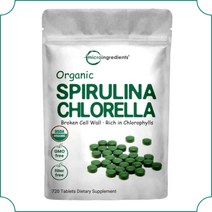 오가닉 스피루리나 클로렐라 천연 멀티비타민 3000mg 비건 720테블렛