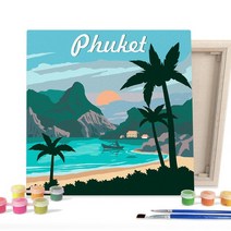 DIY 페인팅 그림 그리기 색칠하기 랜드마크 태국 푸켓 25X25, 없음