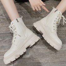 키높이워커 발목 말라보이는 여성용 미들 부츠 / 패피 힙한 신발 군화 데일리