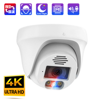 Techage-UHD 4K 8MP 5MP POE IP 카메라 빨간색 파란색 조명 경고 스마트 AI 얼굴 감지 방수 컬러 야간 보안 카메라, 7.3pcs 5MP Camera