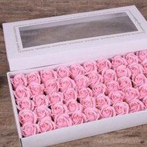 (주)아트인 비누꽃장미(3겹-50송이), 연핑크