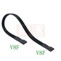 고품질 5CM-100CM 마이크로 USB 2.0 B 5 핀 수-암 M/F 연장 충전 데이터 리드 케이블 0.1m, [06] V8F-V8F, [03] 0.2m
