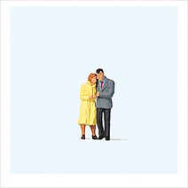 Preiser 28193 디오라마 미니어처 테라리움 연인 커플 2명 세트 사람 피규어 모형 1:87 사이즈