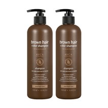 아브카 탈모기능성 브라운헤어컬러 새치염색샴푸 자연갈색, 2개, 500ml
