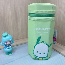 산리오 과자통 필통 파차도그 못말려 흰둥이 폼폼푸린 시나모롤 문구함 포차코 페코 짱 세로형 캐릭터 특이한 대용량 필기도구 파우치 귀여운 디자인 학생펜슬케이스, E.포차코