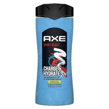 액스 AX 바디 워시 차지 앤 하이드레이트 스포츠 블라스트 에너자이징 시트러스 센트 남성용 100% 재활용 병 16온스, 1.00 Ounce (Pack of 4)