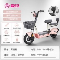 PAS전기자전거 자토바이 샤오미 전기 자전거 전기팻바이크 고성능 배달용 장거리 경량 전기자전거 Emma의 새로운 국가 표준 배터리 자동차 남녀 공통 여행 새로운 사람들이 달리기, 48V, 12아, 뉴버블 - 포그 피치 파우더 리튬 배터리중앙 충격