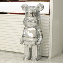 곰돌이 대형피규어 80cm 골드 실버 매트오렌지 인테리어, 80cm 매트 오렌지 + 20cm 레터 베이스