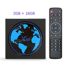 안드로이드셋탑 안드로이드tv 박스 tv셋톱박스 X98 미니 스마트 TV 박스 안드로이드 11 Amlogic S905W2 4G, 01 2G 16G_03 영국 플러그